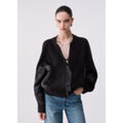 Chaqueta Bomber de punto con inserciones de nailon para mujer - Liu Jo - Modalova