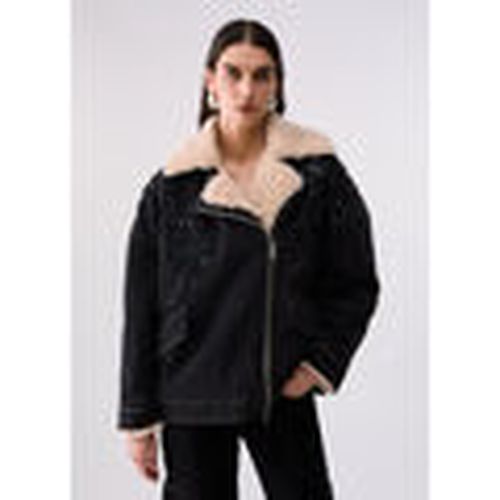 Chaquetas Cazadora en denim con inserciones teddy para mujer - Liu Jo - Modalova