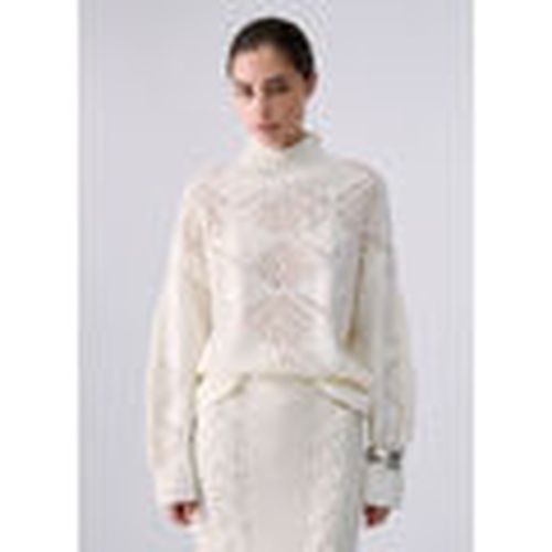 Jersey Jersey de cuello alto con abalorios y calados para mujer - Liu Jo - Modalova