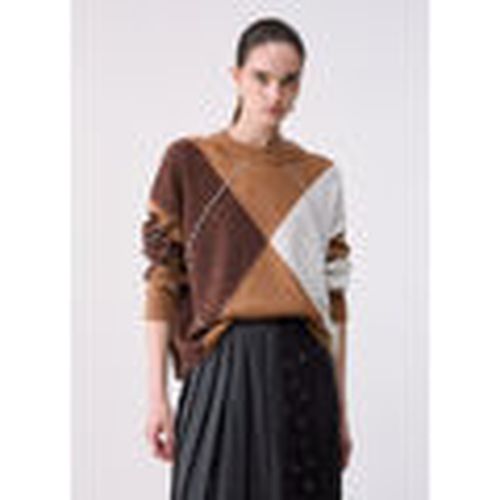 Jersey Punto Argyle con bordados joya para mujer - Liu Jo - Modalova
