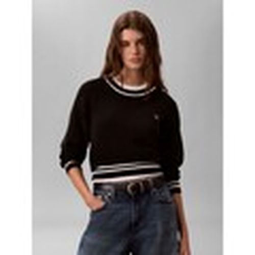 Jersey Woven Label Crewneck para mujer - Calvin Klein Jeans - Modalova