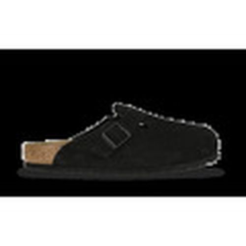 Zuecos Boston Soft Footbed Suede Leather Black para mujer - BIRKENSTOCK - Modalova