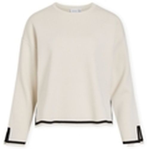 Jersey Sway Contrast Knit - Birch/Black para mujer - Vila - Modalova