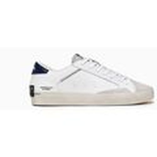 Deportivas Moda DISTRESSED 17004PP6-WHITE BLU para hombre - Crime London - Modalova