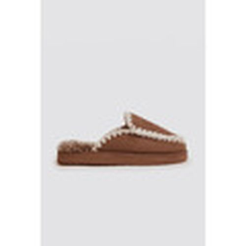 Pantuflas Zapatillas de casa estilo mocasín camel para mujer - Ysabel Mora - Modalova