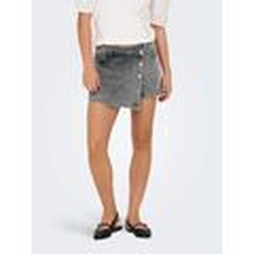 Faldas cortas 15256608 LESLY-LIGHT GREY DENIM para mujer - Only - Modalova