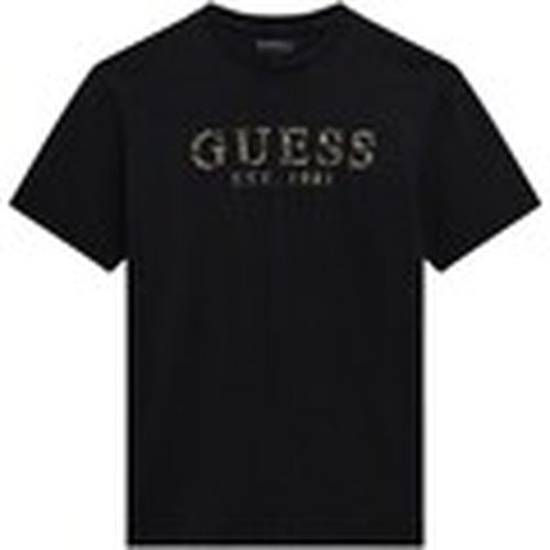 Camiseta Ss Bsc Textured Logo Tee para hombre - Guess - Modalova