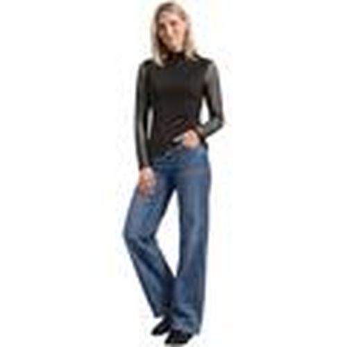 Camiseta manga larga LTD QR printed mesh shirt w.gathered 326071 para mujer - Street One - Modalova