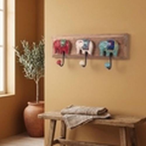 Bandejas Perchero Madera Con 3 Elefantes para - Signes Grimalt - Modalova