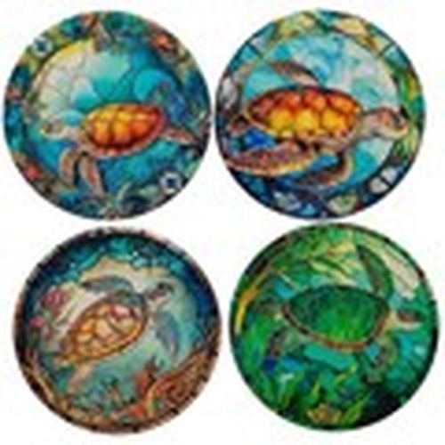 Set de mesa Salvamanteles Tortuga Turquesa Set 4 para - Signes Grimalt - Modalova