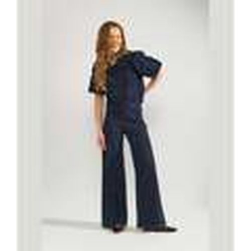 Pantalones Numph NuSeattle HR Wide Jeans Dark Blue Denim para mujer - Nümph - Modalova