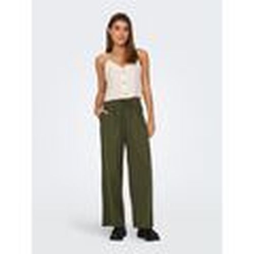 Pantalones 15319090 TIZANA COTTON LOOSE-GRAPE LEAF para mujer - Only - Modalova