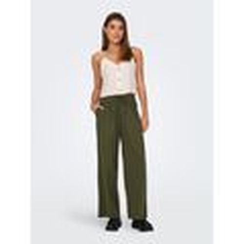 Pantalones 15319090 TIZANA COTTON LOOSE-GRAPE LEAF para mujer - Only - Modalova