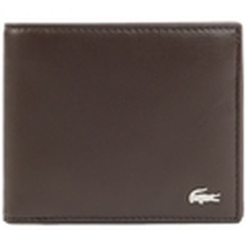 Cartera Billfold Coin Leather Wallet - Coffee Bean para hombre - Lacoste - Modalova
