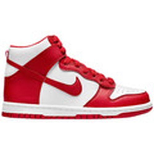 Zapatillas altas Baskets Dunk High cuir blanc et rouge para mujer - Nike - Modalova