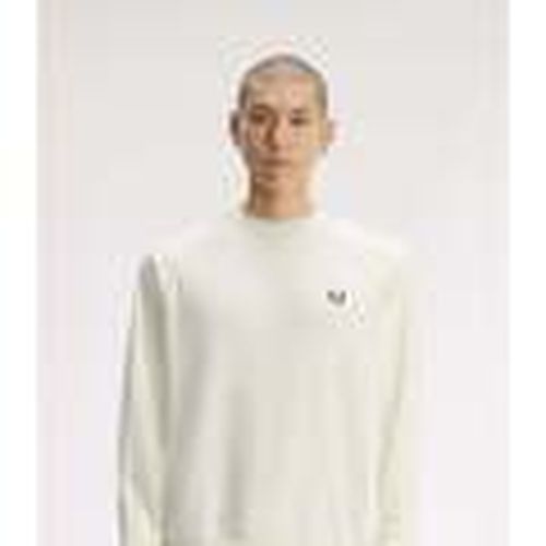 Jersey Tipped Crew Neck Sweatshirt Ecru para hombre - Fred Perry - Modalova