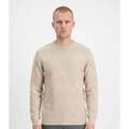 Jersey Herringbone Crew Neck Sand para hombre - Berna - Modalova