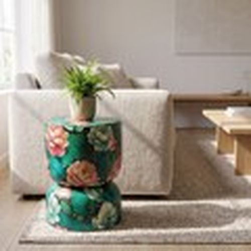 Accesorios de sofás, mesas con pedestal Taburete Metal Peonías Rosa Y Verde para - Signes Grimalt - Modalova