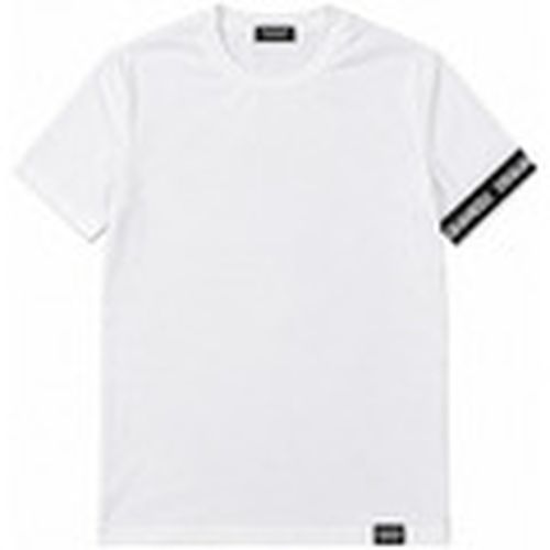 Tops y Camisetas D9M203190-110 WHITE/BLACK para hombre - Dsquared - Modalova