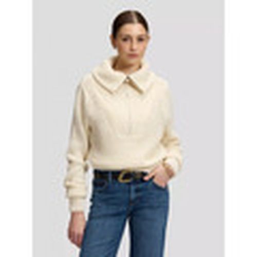 Jersey 112386225 HALF ZIP KNIT-ECRU para mujer - Lee - Modalova