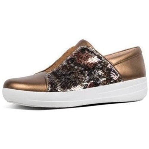 Sneakers basse NEW ZIP SNEAKER SNAKE PRINT SEQUINS BRONZe - Fitflop - Modalova