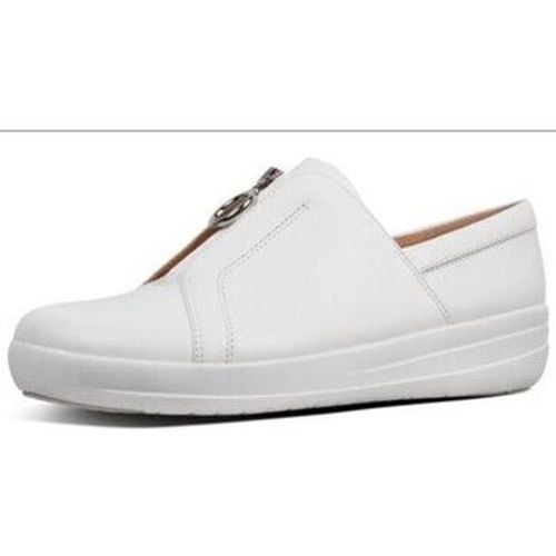 Sneakers basse NEW ZIP SNEAKER LEATHER URBAN WHITE - Fitflop - Modalova