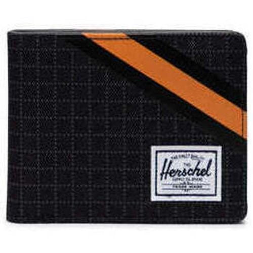 Portafoglio Roy RFID Black Grid/Gargoyle/Sun Orange - Herschel - Modalova