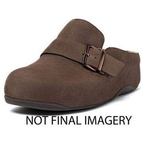 Scarpe SHUV BUCKLE-STRAP NUBUCK CLOGS CHOCOLATE BROWN - Fitflop - Modalova