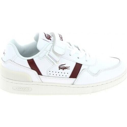 Sneakers T Clip Blanc Bordeaux - Lacoste - Modalova