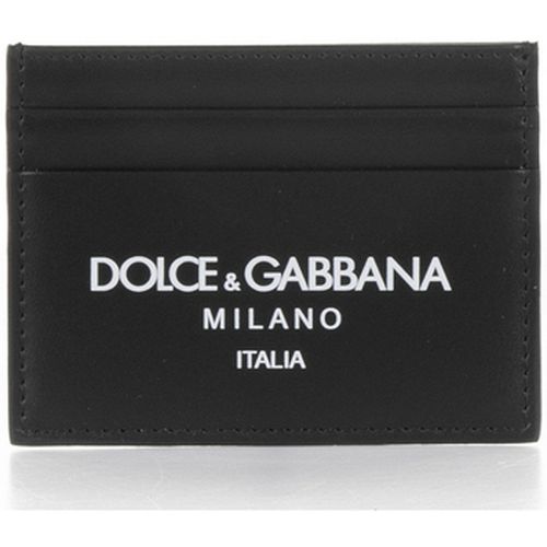 Borsa porta documenti Portacarte in pelle con logo a contrasto - D&g - Modalova