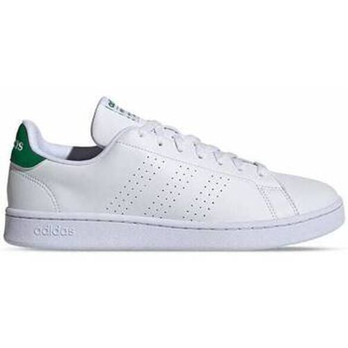 Sneakers uomo Advantage bianca con talloncino verde - Adidas - Modalova