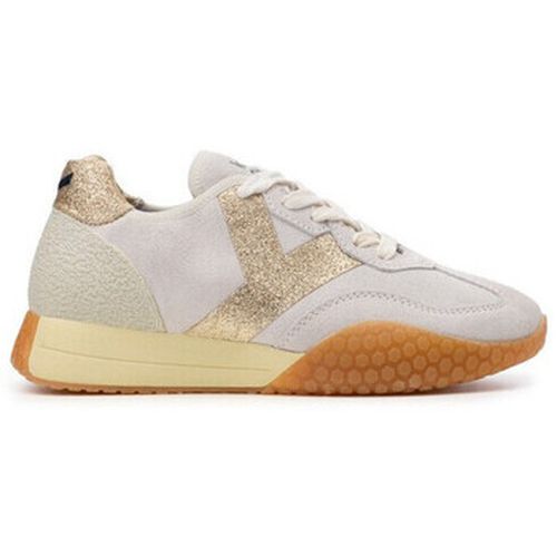 Sneakers sneakers donna in camoscio white-gold KW9723 - Kehnoo - Modalova