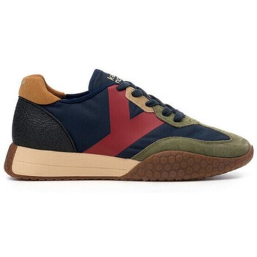 Sneakers sneakers uomo in nylon e camoscio military-navy KM9718 - Kehnoo - Modalova