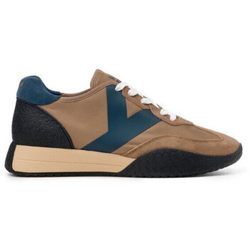 Sneakers sneakers uomo in nylon e camoscio taupe-navy KM9718 - Kehnoo - Modalova