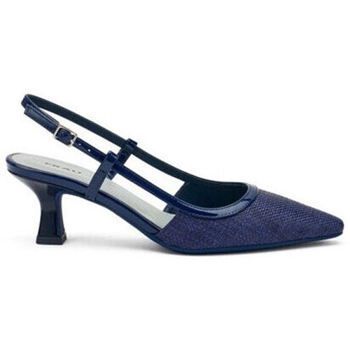 Scarpe slingback in raffia e vernice navy 81I3 - Frau - Modalova