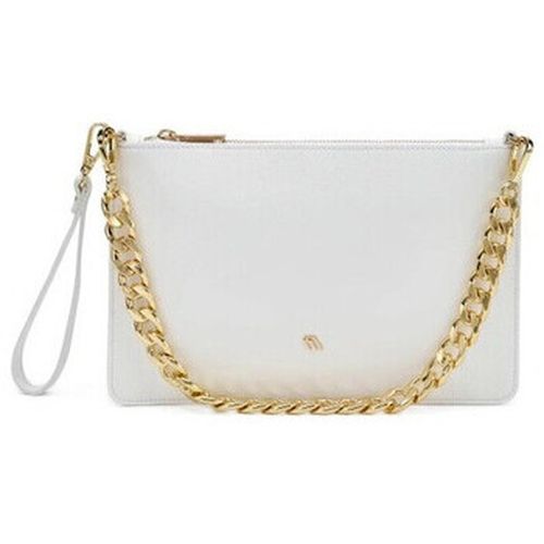 Borsa pochette in pelle white con catena B401 - Frau - Modalova