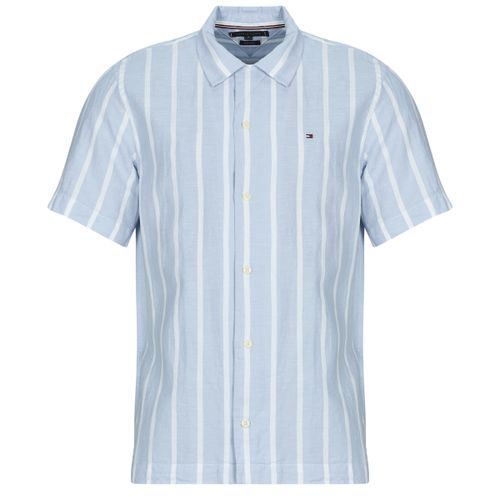 Camicia a maniche corte LINEN BLEND STRIPED SS RF SHIRT - Tommy hilfiger - Modalova