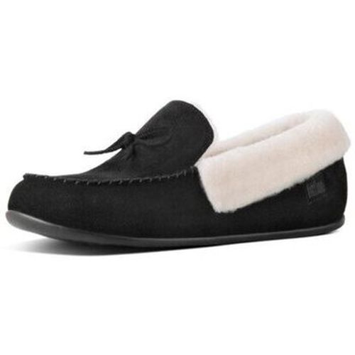 Pantofole CLARA SHEARLING MOCCASIN BLACK - Fitflop - Modalova