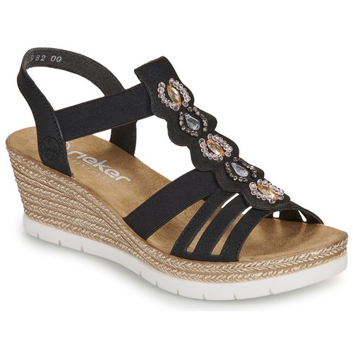 Sandali con zeppa Rieker 619B2-00 - Rieker - Modalova