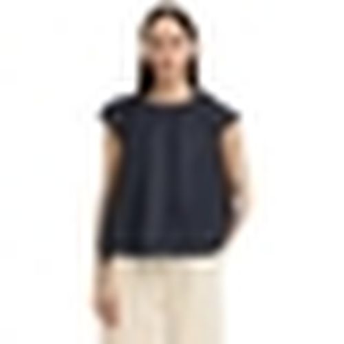 Camicetta W Frillo Top - Dark Denim - Selected - Modalova