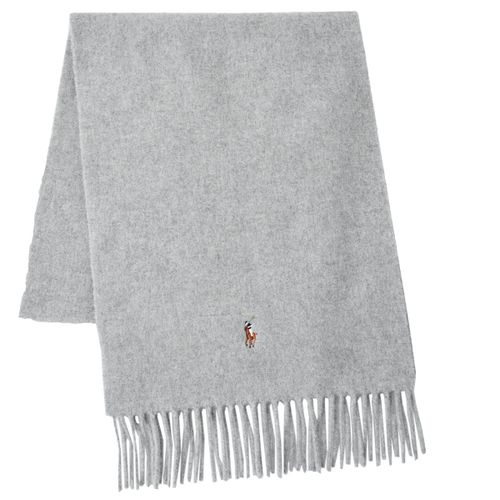 Sciarpa SCIARPA CON FRANGE IN LANA VERGINE - Polo ralph lauren - Modalova