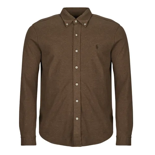 Camicia a maniche lunghe CAMICIA ADERENTE CON COLLO BUTTON-DOWN IN POLO FEATHERWEIGHT - Polo ralph lauren - Modalova