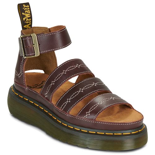 Sandali bassi CLARISSA QUAD RODEO 3 STRAP SANDAL DARK BROWN CLASSIC PULL UP - Dr. martens - Modalova