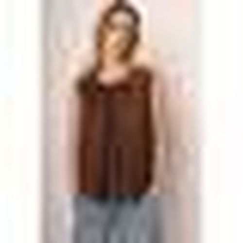 Camicetta Top basic con drappeggi cioccolato - Nuna Lie - Modalova