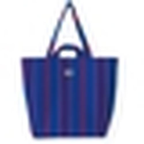 Borsa Shopping Fine Stripe - Blue/Red - Lori Barcelona - Modalova
