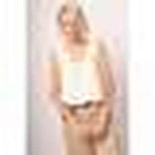 Top Top avorio con pietre decorative multicolor - Nuna Lie - Modalova