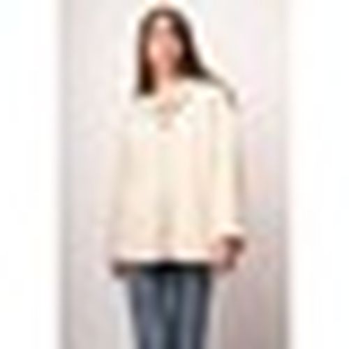Mantella Cappotto corto con zip e cappuccio avorio - Nuna Lie - Modalova