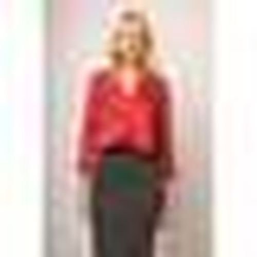 Camicia Blusa in raso a stampa geometrica rosso/multicolor - Nuna Lie - Modalova