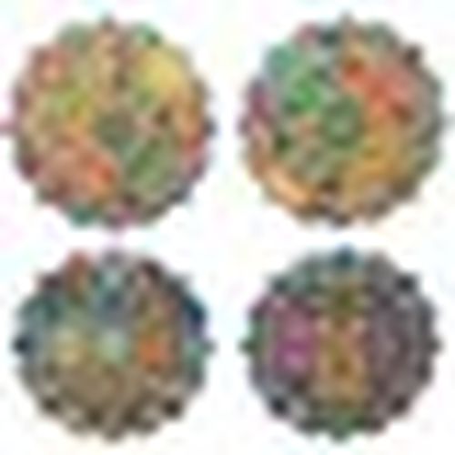Set da tavola Sottobicchieri Stella Mandala Bordo Blu Set 4 - Signes Grimalt - Modalova