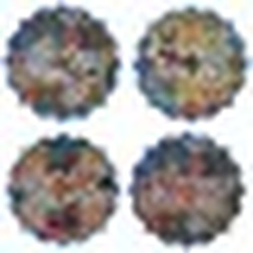 Set da tavola Sottobicchieri Piastrelle Lucertola Blu Set 4 - Signes Grimalt - Modalova